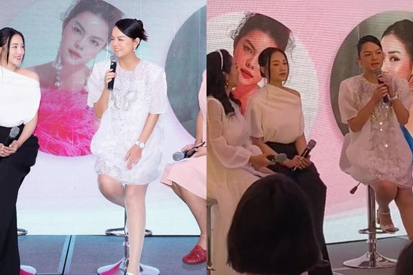 ẻ ngoài không nhiều khác biệt của mẹ bỉm qua ảnh tự đăng và ảnh "bị tag". Có chăng vì ánh sáng kém nên trông người đẹp có phần nhợt nhạt hơn trong ảnh cam thường.