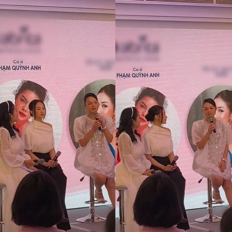 Sắc vóc Phạm Quỳnh Anh ở cạnh những mỹ nhân khác vẫn không hề lép vế.