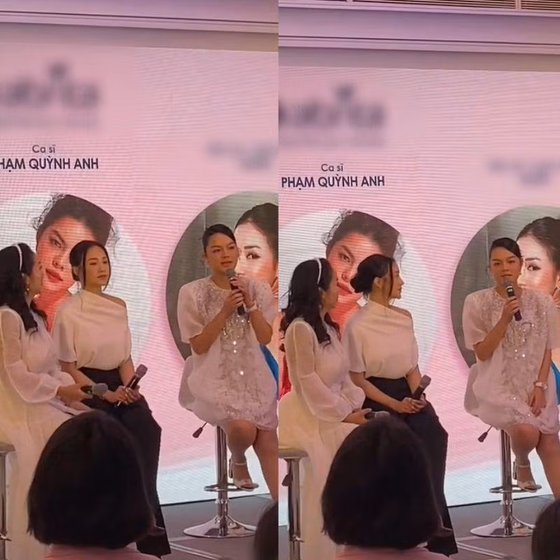 Sắc vóc Phạm Quỳnh Anh ở cạnh những mỹ nhân khác vẫn không hề lép vế.