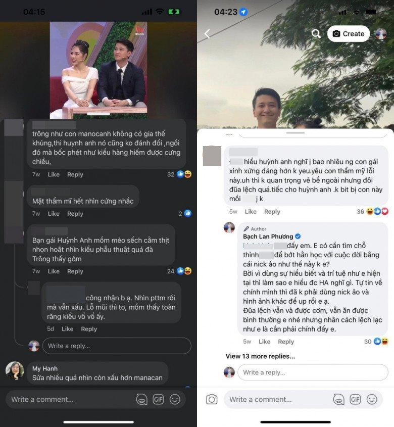 Bà mẹ 1 con đăng tải kèm dòng chú thích gay gắt: "Người ta chê mình khắp mọi mặt trận, riết rồi quen, nhiều đến nỗi đôi khi muốn nhờ bác sĩ cưa bớt cằm tự nhiên của mình đi cho bớt nhọn kẻo người ta chê quá, răng cũng nhổ bớt đi không mồm người ta bảo vẩu với nhiều răng, hoặc đôi khi nghĩ hay làm thật như người ta nói cho đỡ oan nhỉ".