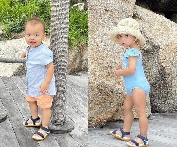 hông cần đầu tư hàng hiệu cho các con nhưng gu thời trang của hai nhóc tỳ vẫn cực kì sành điệu, hợp mốt và bắt mắt.