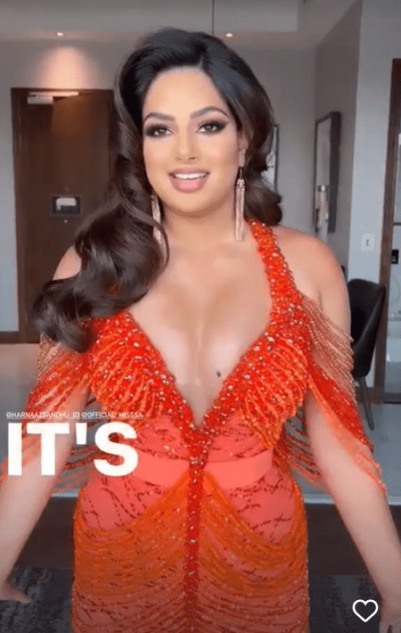 Body quá cỡ của Harnaaz Sandhu khi xuất hiện tại thảm đỏ gây chú ý.