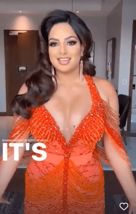 Body quá cỡ của Harnaaz Sandhu khi xuất hiện tại thảm đỏ gây chú ý.