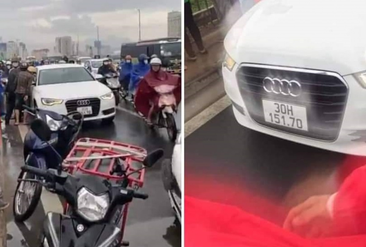 Nghi van nguoi dan ong bo lai xe Audi A6 cung thu tuyet menh nhay cau Nhat Tan