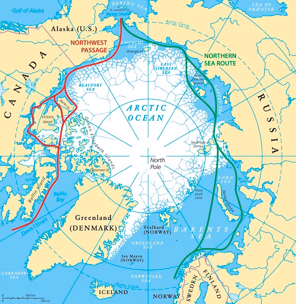 Giờ đây, Nga đang xây dựng sức mạnh quân sự để thống trị tuyến đường biển phía Bắc và khai thác khoáng sản. Khoảng 53% chiều dài đường bờ biển của Bắc Băng Dương thuộc về Liên bang Nga, đây là một lợi thế to lớn để Moscow khẳng định vị trí số 1 của mình tại khu vực này. Nguồn ảnh: Dambl.