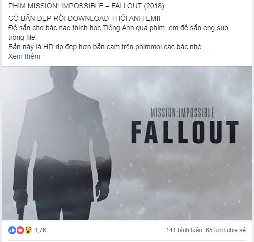 Facebook dang doi mat van nan vi pham ban quyen tran lan