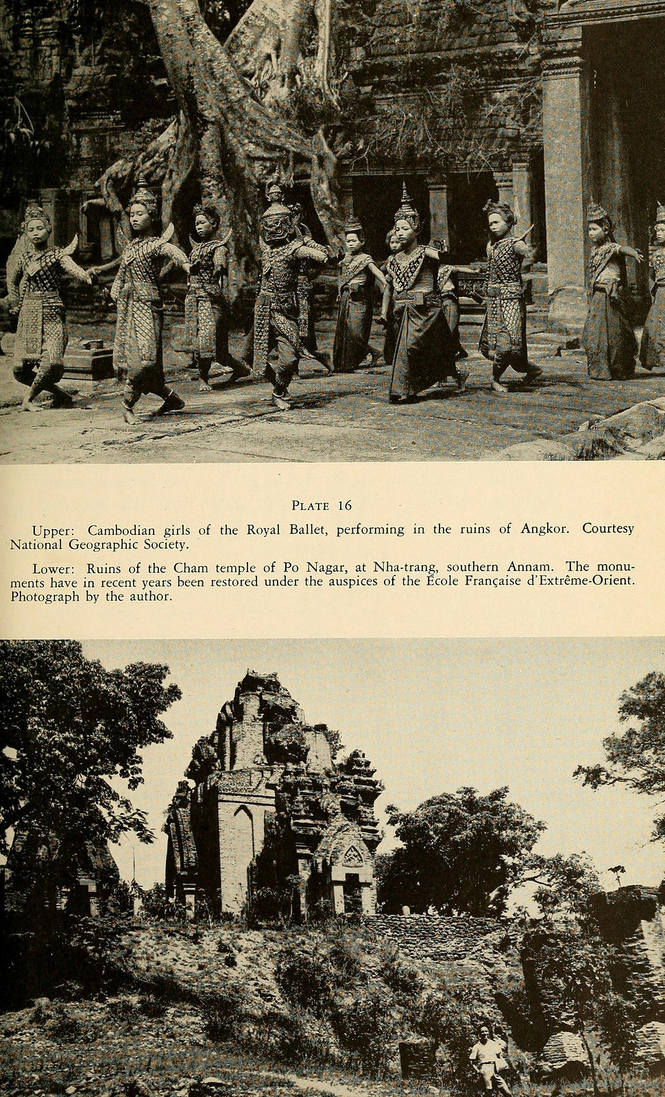 Ảnh trên: Vũ công hoàng gia Campuchia biểu diễn tại khu đền Angkor. Ảnh dưới: Tháp Chăm Po nagar ở Nha Trang.