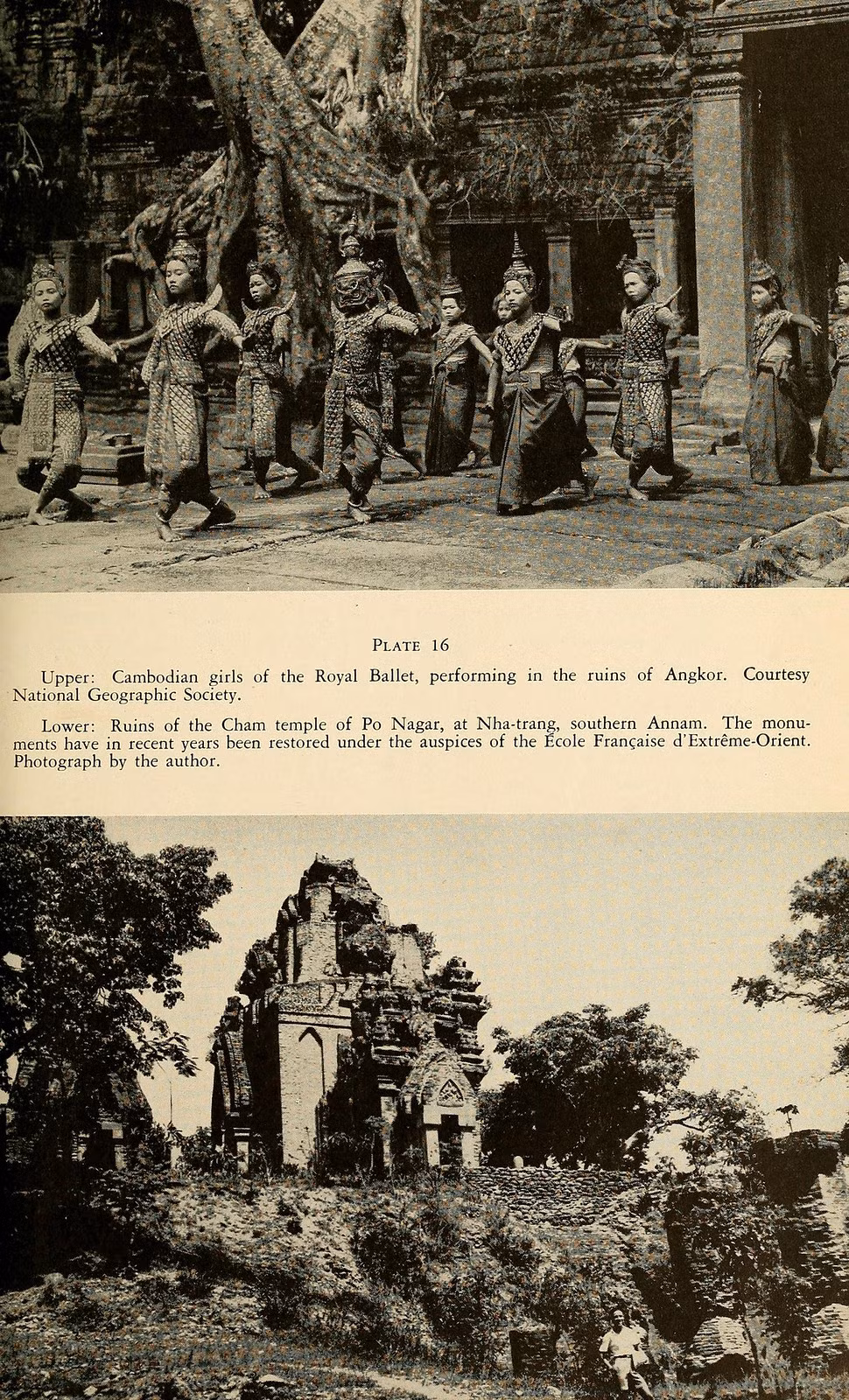Ảnh trên: Vũ công hoàng gia Campuchia biểu diễn tại khu đền Angkor. Ảnh dưới: Tháp Chăm Po nagar ở Nha Trang.