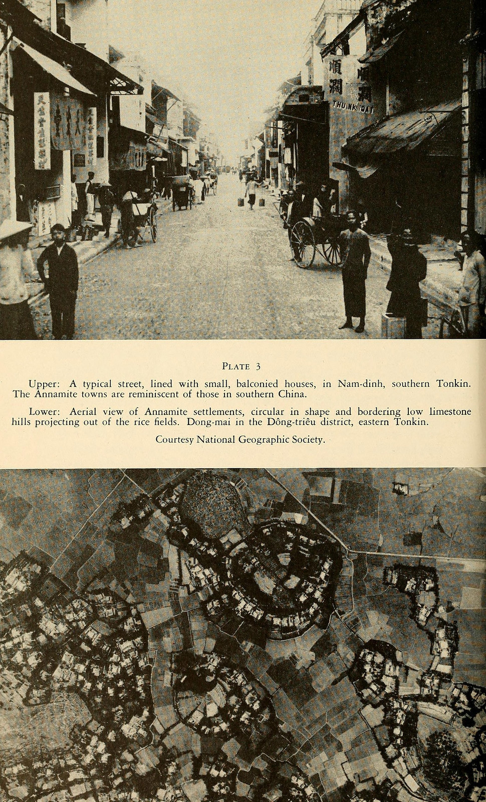 Ảnh trên: Khu phố thương mại ở Nam Định. Ảnh dưới: Làng mạc ở Đông Triều, Quảng Ninh nhìn từ máy bay.