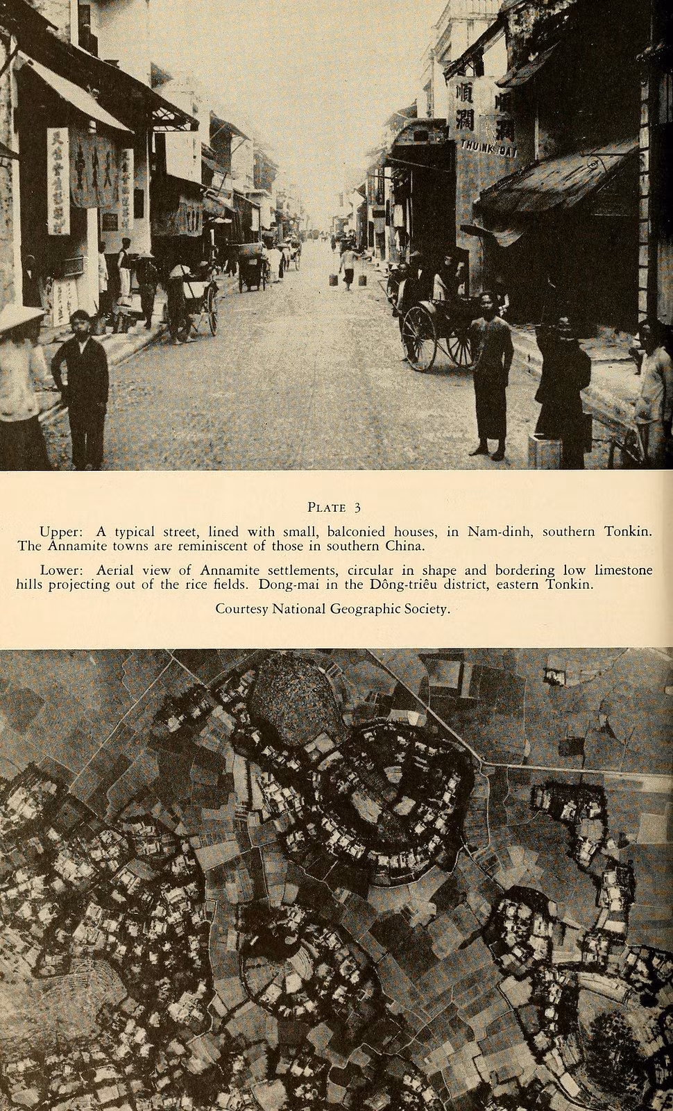 Ảnh trên: Khu phố thương mại ở Nam Định. Ảnh dưới: Làng mạc ở Đông Triều, Quảng Ninh nhìn từ máy bay.