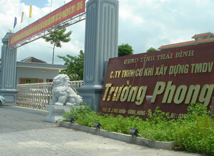 Công ty bề thế của tên trùm Điệp tại Thái Bình. Ảnh: VTC News.