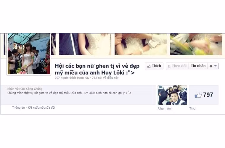 Sau khi những bức ảnh của Huy Loki được lan truyền, trên mạng thậm chí còn xuất hiện cả những fanpage nho nhỏ của những bạn trẻ ấn tượng, yêu thích hình ảnh giả gái của Huy.
