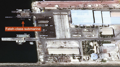 Hình ảnh vệ tinh phát hiện tàu ngầm phi hạt nhân mới của Iran, lớp Fateh.