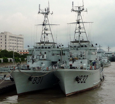 Đội tàu quét mìn của Hải quân Trung Quốc.