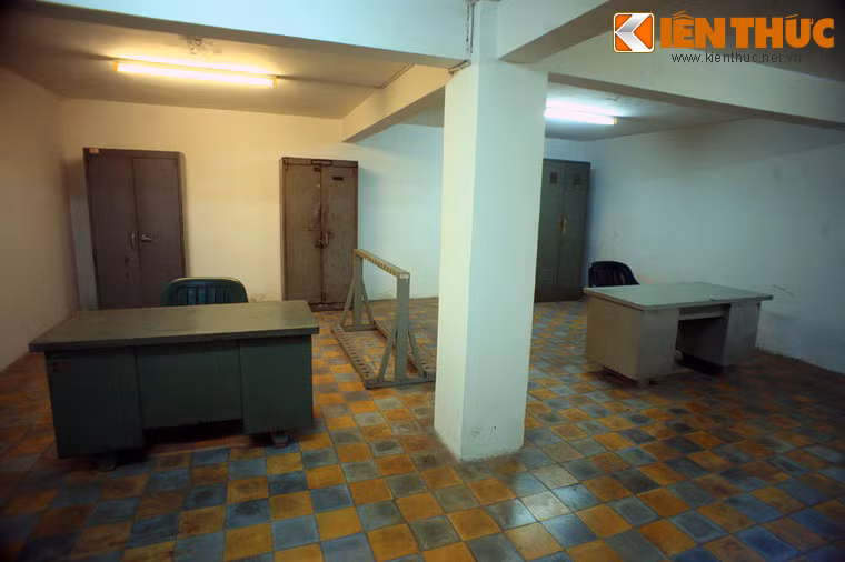 Phòng an ninh, nơi đồn trú của lực lượng bảo vệ tầng hầm Dinh Độc Lập.