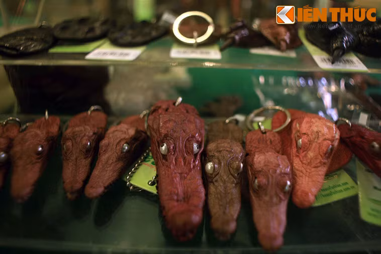 Ngoài việc ngắm cá sấu, khách đếm thăm làng cá sấu có thể shopping, hoặc đơn giản là ngắm những món đồ độc đáo được bày bán ở cửa hàng đồ da cá sấu.