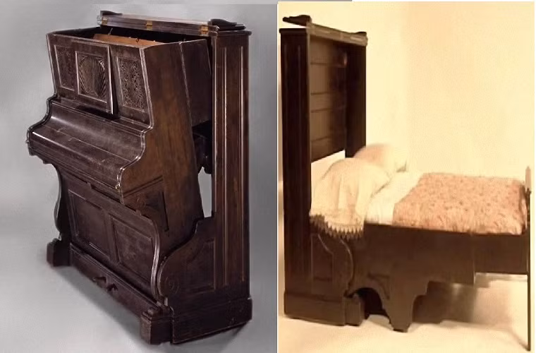 Bạn không nghĩ rằng chiếc piano cổ này lại là chiếc giường đôi cỡ nhỏ dành cho trẻ em nhằm tiết kiệm tối đa diện tích căn phòng cũng như thêm phần thú vị cho cuộc sống trẻ thơ.