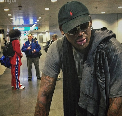 Ngôi sao bóng rổ của Mỹ Dennis Rodman lên đường đến thăm Triều Tiên.