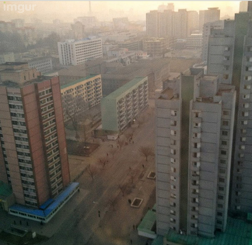 Một góc nhìn từ trên cao của Bình Nhưỡng.