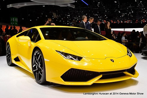 Mẫu Lamborghini Huracan tại triển lãm Geneva lần thứ 84.