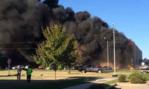 Hiện trường máy bay Mỹ gặp tai nạn.