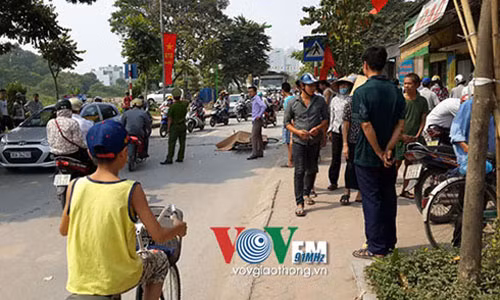 Hiện trường vụ tai nạn.