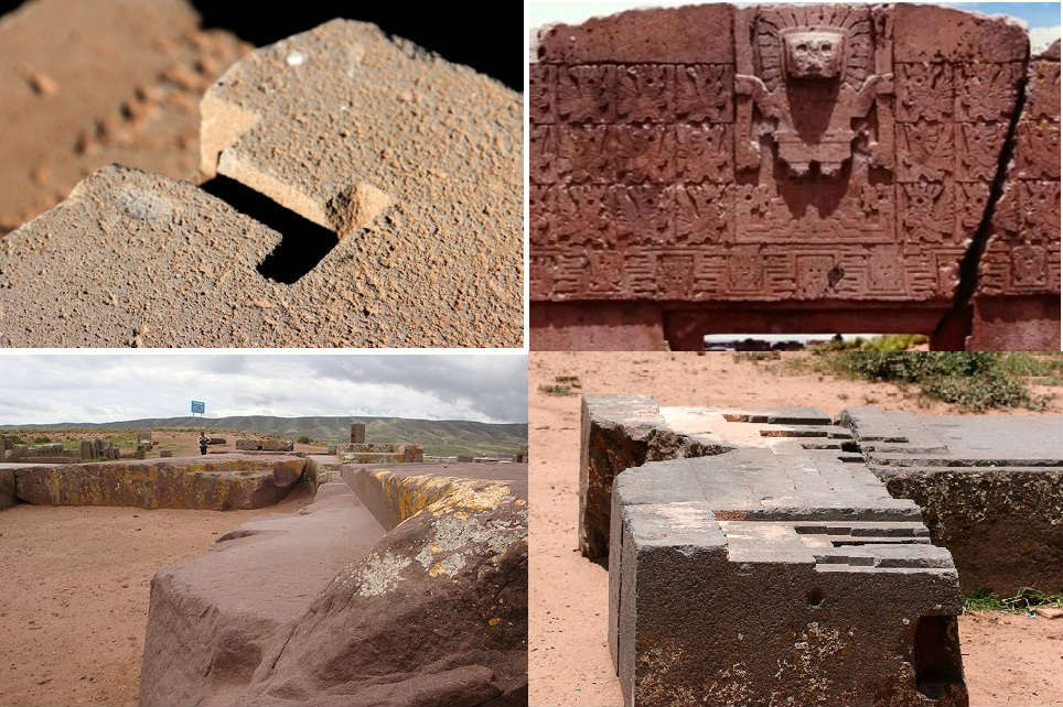  Puma Punku – công trình đáng nể hơn kim tự tháp Ai Cập. Puma Punku ở Tiwanaku của Bolivia. Những phiến đá khổng lồ được điêu khắc tinh vi, vuông góc, bề mặt nhẵn mịn như những thanh gỗ lớn được bào kỹ lưỡng.