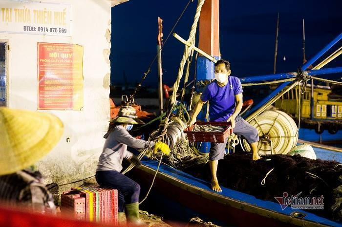 Vung xanh binh yen, cang ca lon nhat TT-Hue tap nap giua mua dich