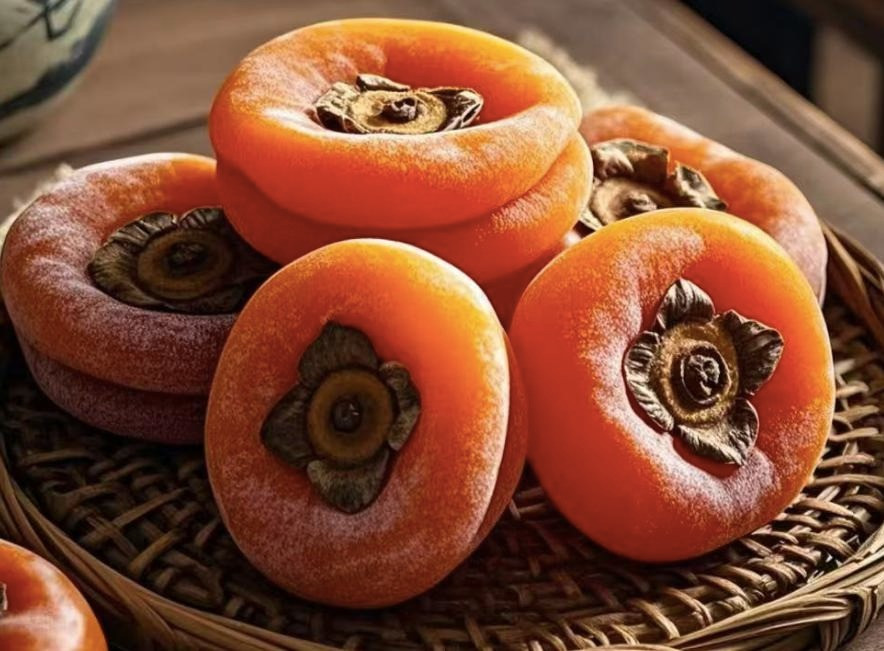  6. Hồng: Mọi thứ đều ổn: Lễ hội mùa xuân cũng là mùa "bánh hồng" có mặt trên thị trường. Những quả hồng khô mềm mại, dẻo thơm, có vị ngọt ngào và bổ dưỡng. Vào ngày đầu tiên của năm mới, bày loại quả này trong nhà có nghĩa là mọi việc sẽ diễn ra suôn sẻ, thuận lợi trong năm mới. 