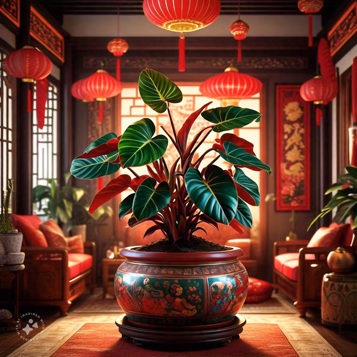  2. Cây cảnh: Trầu bà đế vương đỏ. Cây cảnh trầu bà đế vương đỏ có tên khoa học là Philodendron tatei ‘Rojo Congo’, tên tiếng Anh là Rojo Congo Philodendron hoặc Red Congo. 