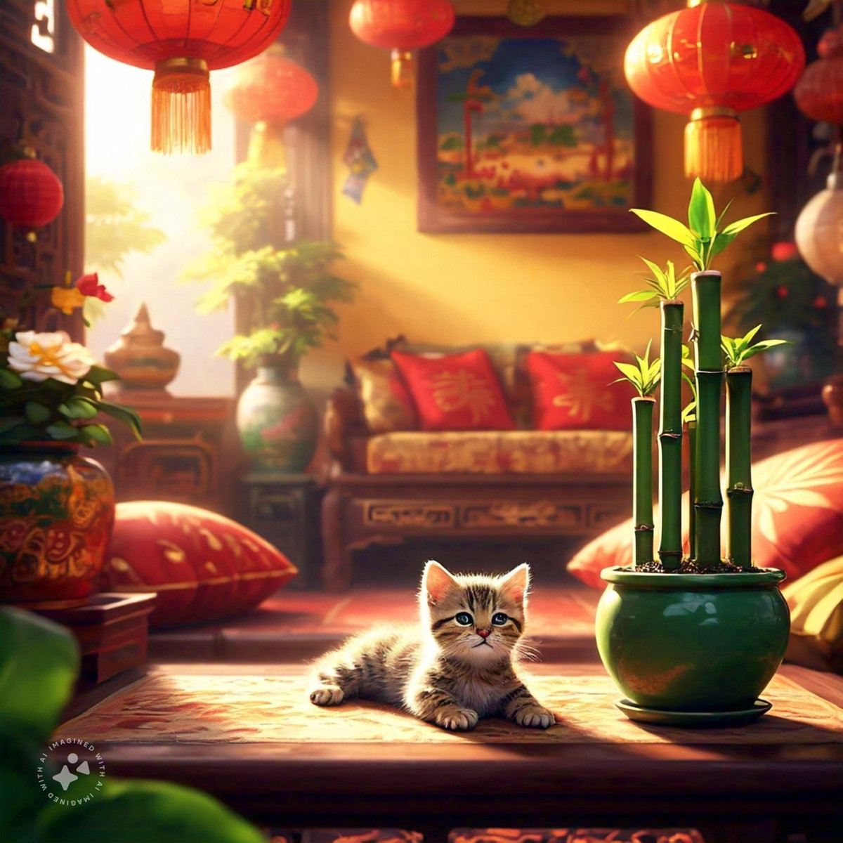  Người xưa có câu: "Có cây tre may mắn, phú quý dồi dào". Với ý nghĩa phong thủy tốt đẹp nên đây là cây cảnh được nhiều người thích trưng bày trong nhà. Đặc biệt vào dịp Tết, mọi người thường cắm vào cây cảnh phát tài phát lộc trong nhà để đón tài, rước lộc vào nhà. 