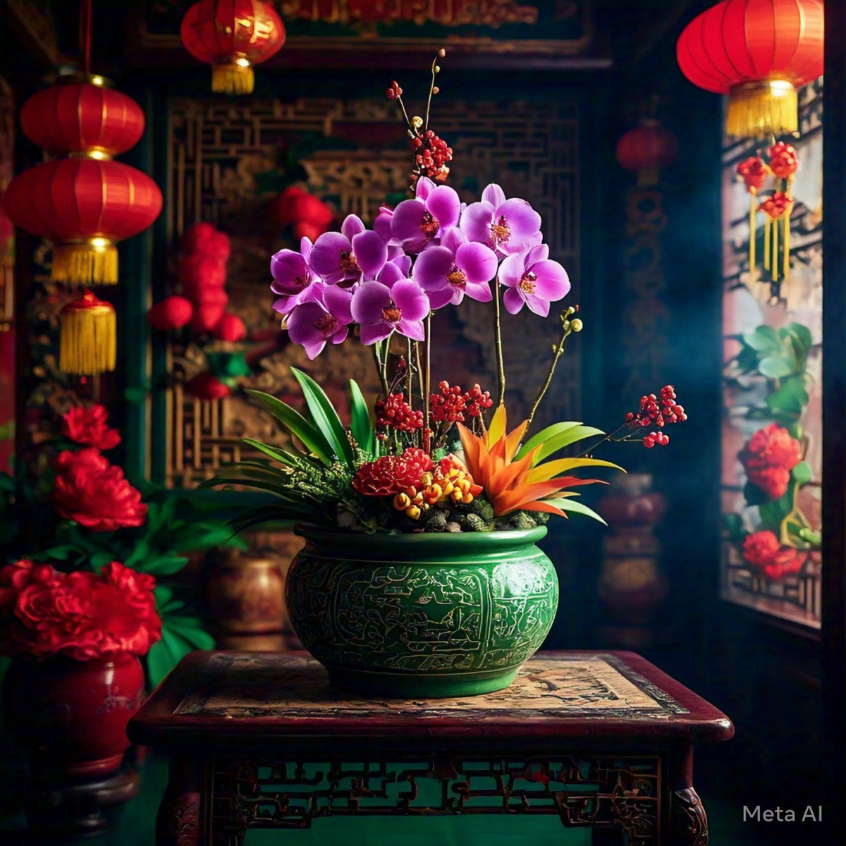  Địa lan được nhiều người coi là "vua" của chợ hoa dịp cuối năm, thường được đặt ở vị trí dễ thấy nhất và là một trong những loại bán chạy nhất trong thị trường hoa dịp Tết Nguyên đán.