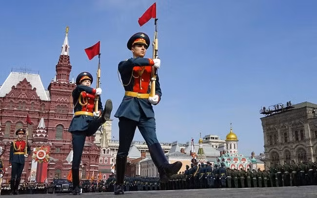 Nga tang cuong an ninh truoc Le duyet binh Ngay Chien thang o Matxcova