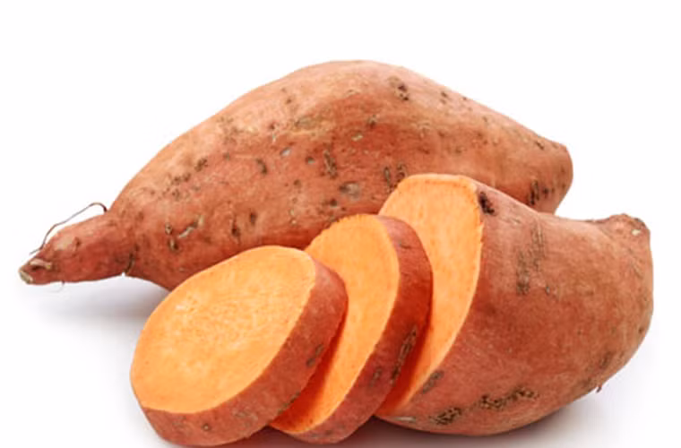 Khoai lang. Một củ khoai lang cỡ vừa chứa khoảng 542 mg kali.