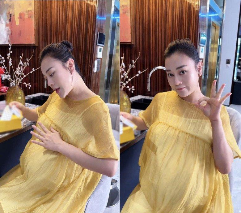 Phương Oanh dưỡng thai không tránh khỏi cảnh “phá dáng“ - Hình 2 Phuong Oanh duong thai khong tranh khoi canh “pha dang“-Hinh-2