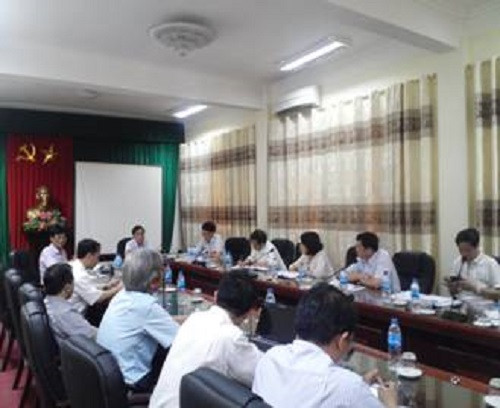 Đoàn công tác làm việc với ngành y tế tỉnh Thanh Hóa. Ảnh: Vfa.