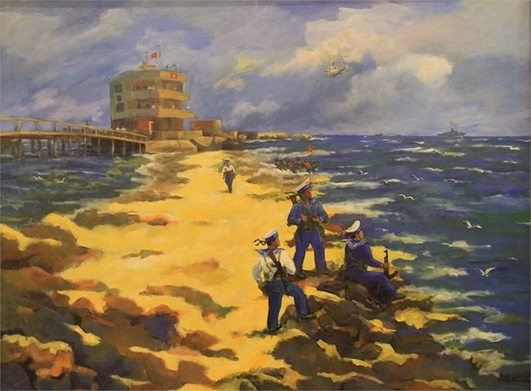 "Nơi đầu sóng" - tác phẩm của Đoàn Văn Thân.