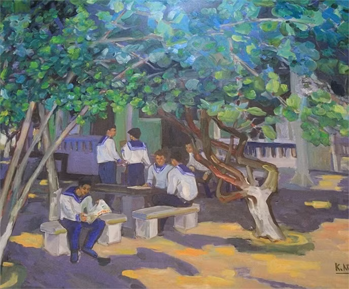 Giây phút thư giãn của các chiến sĩ nơi đảo xa.