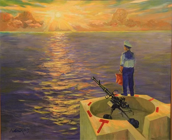 Chiều 25/6, Hội Mỹ thuật Việt Nam đã tổ chức khai mạc triển lãm mỹ thuật "Đến với Trường Sa".