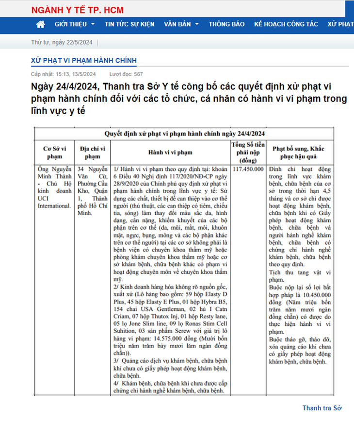Vi sao UCI International bi xu phat, dinh chi hoat dong?