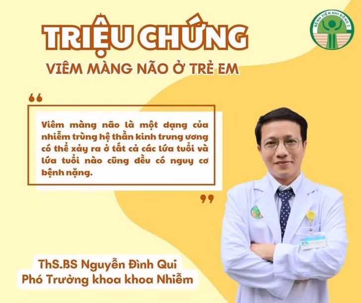 Nhan biet trieu chung viem mang nao o tre em, cho dai bo qua