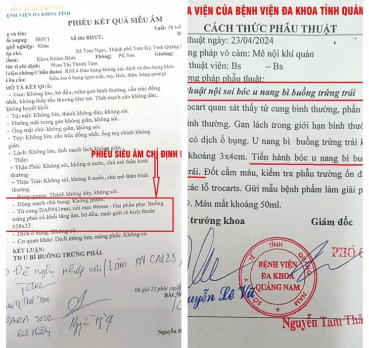 Lap hoi dong ky luat vu “chan doan u ben phai, mo ben trai”