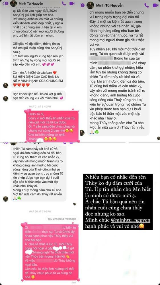 Hoang Thuy cong khai ly do khong xuat hien tai dam cuoi Minh Tu