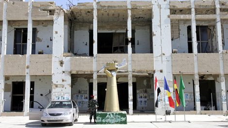 Pháo đài đổ nát của Đại tá Gaddafi.