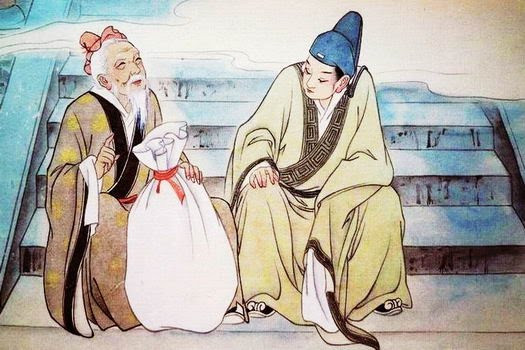 Theo sử sách, hai nhân vật này xuất xứ từ một điển đích của Trung Hoa cổ. Cụ thể, vào đời nhà Đường, có một người tên Vi Cố đi kén vợ thì thấy một ông già quắc thước, râu trắng như cước và một bà lão ngồi trên hai bậc đá.