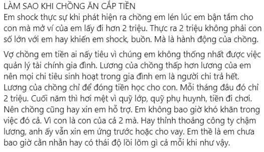 Phat hien chong an cap tien, vo xin y kien dan mang bi mang nguoc