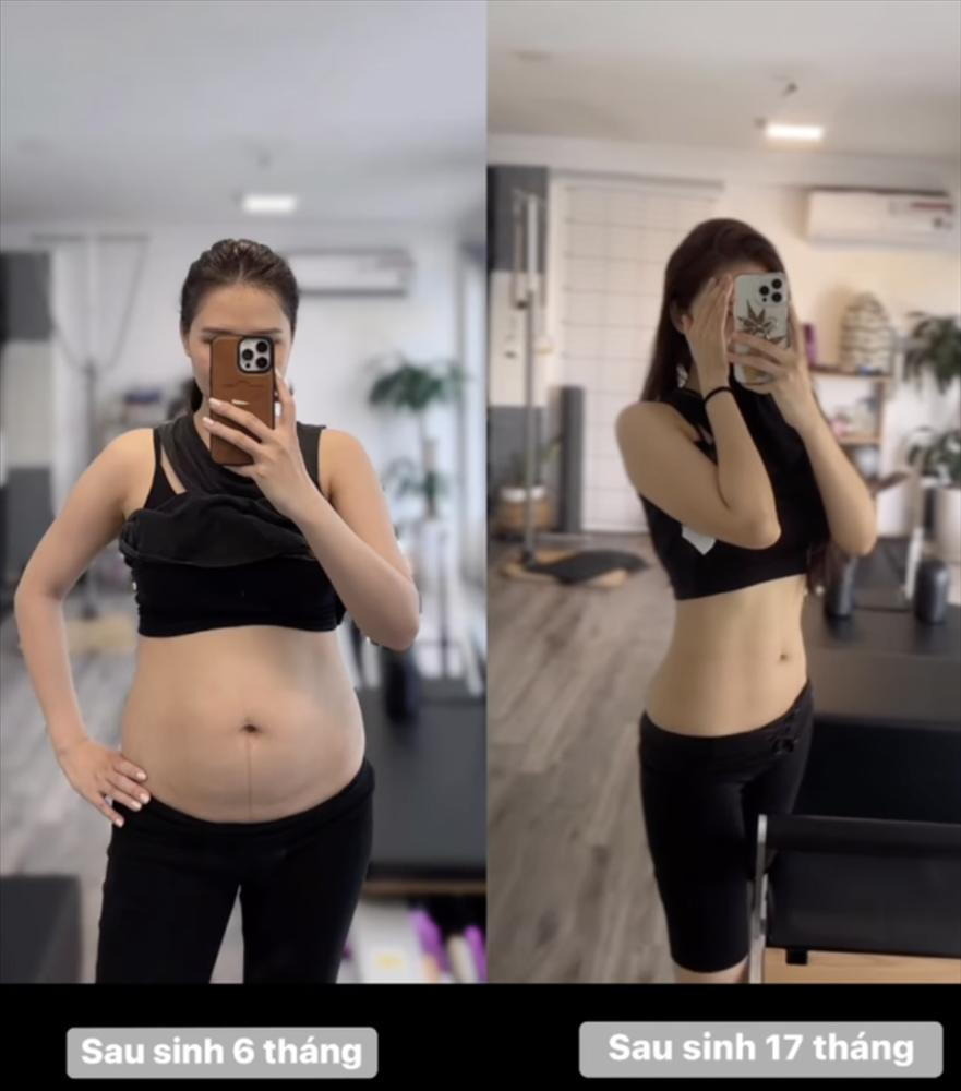 Phanh Lee hai huoc khoe hanh trinh giam 10 kg sau khi sinh