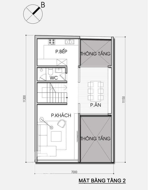 Nha 3 tang tren manh dat hinh thang theo phong cach hien dai-Hinh-2
