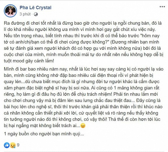 Pha Le da dap rat nhieu dien thoai khi bi quay len trong bar