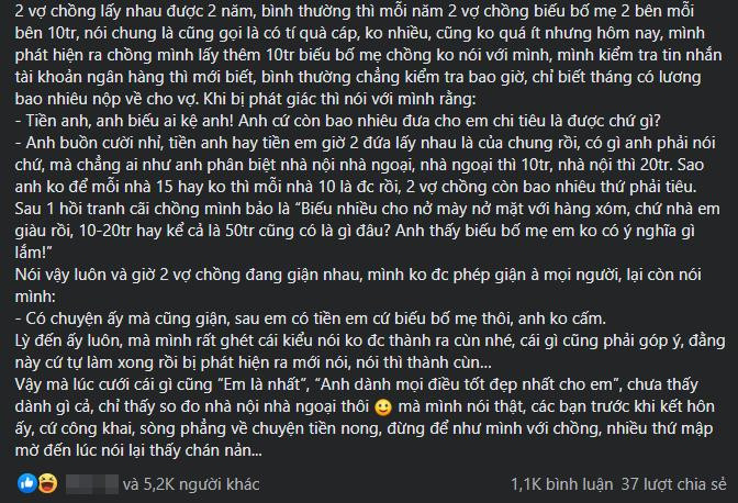 Chong bieu Tet nha noi gap doi, vo sung nguoi khi nghe giai thich